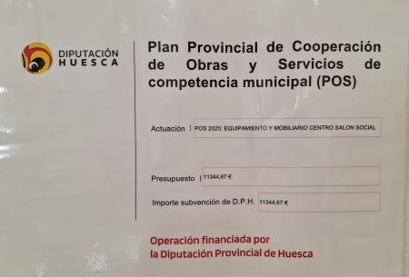 Publicidad Subvención Plan de Obras y Servicios (POS2025).Equipamiento...